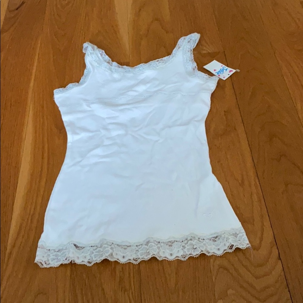 New Youth Girls’s White Tank Top